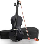 Beginner Violin 4/4, Full Size Violin for Adults, Teens, Student, Acoustic Fiddle Kit with Hard Case, Bow, Rosin, Bridge, Learners Age 12+ (Black) by TinyTreasures Baby Boutique