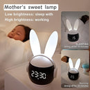 Kids Alarm Clock for Kids, Bunny Alarm Clocks for Girls Boys, White Kid Alarm Clock with Ringtones & Night Light Rechargeable Snoozing by TinyTreasures Baby Boutique