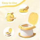 2025 Upgraded Portable Potty Training, Travel Potty for Toddler, portable toilet for kids Foldable, Apply to Seat Emergency Toilet for Camping, Outdoor,Car, Indoor (Yellow) by TinyTreasures Baby Boutique