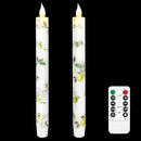 Lemon Flameless Taper Candles with Remote and Timer Flickering Flame Battery Operated Taper Candles for Home Bedroom Wedding Party Fall Christmas Summer Decor 9.6" by CozyNest Decor