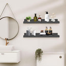 Nursery Book Shelves, 4 Pack Black Floating Shelves for Wall, Wood Scalloped Shelves for Storage Books, Wall Book Shelf for Kids Rooms, Bedroom, Toddler Room, Baby Room, Nursery Decor by TinyTreasures Baby Boutique