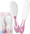 Baby Hair Brush and Comb Sets, New Born Baby Hair Brushes, Perfect Baby Registry Gift for Newborns(Pink) by TinyTreasures Baby Boutique