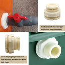 2.5" Female ABS Bulkhead Fitting, Plastic Water Tank Connector Adapter Fitting with Plugs for Outdoor rain Barrel Garden Hose Adapter Spigot kit Water Tank Gallon Drain Bucket(Set of 1) by GreenHaven Gardens