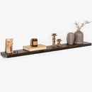 Fun Memories Rustic Elm Wood Floating Shelves for Wall, 48" Floating Shelf Wall Mounted, Long Floating Disply Shelf with Heavy-Duty Bracket for Living Room, Kitchen, Bathroom, Walnut Color, Set of 1 by CozyNest Decor
