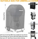 Grill Cover, 30 inch BBQ Gas Grill Cover for Outdoor Grill, Heavy Duty Waterproof Small BBQ Grilling Cover, UV & Fade Resistant Material Windproof Barbecue Smoker Cover with Drawstring & Storage Cover by GreenHaven Gardens