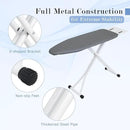 Ironing Board 48" X 13" with Safety Iron Rest Height Adjustable Iron Table Features Reinforced Steel Legs, Heat Resistant Cover, Grey by CozyNest Decor
