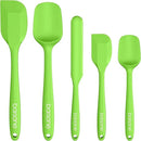 Barsone 5-Piece Silicone Spatula Set（ Heat Resistant 446°F Food Grade BPA Free, Nonstick Cookware Safe Dishwasher Safe Kitchen Tools for Baking, Cooking, Stirring, Green） by CozyNest Decor