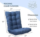 1 Pack Patio Chair Cushion, Rocking Chair Cushion with Ties Overstuffed Seat Back Cushion Pad for Outdoor Indoor Use, Blue by GreenHaven Gardens