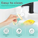 Baby Fruit Food Feeder - Silicone Nibble Tray Combo - Breastmilk Popsicle Mold for Cooling Relief, BPA Free Mesh Feeder for Infant Self Feeding (Robot Green + Pineapple) by TinyTreasures Baby Boutique