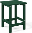 WO Home Furniture Adirondack Chairs Table Set of 3 PCS Outdoor Folding Chairs Side End Table Weather/UV Resistant for Lawn, Garden, Bon Fire, Balcony (Dark Green) by GreenHaven Gardens