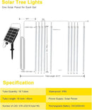 Meteor Shower Rain Lights Solar Christmas Lights Outdoor Falling Rain Drop Lights Snowfall Icicle Cascading String Lights 16 Tubes 16 Inch 576LED for Xmas Tree Wedding Party Holiday Patio Garden Decor by GreenHaven Gardens