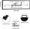 The Best Memories Are Made Gathered Around The Table Wall Decor: Farmhouse Kitchen Wall Art Framed Large Rustic Kitchen Sign Modern Dining Room Wall Decor Hanging Wall Plaques 12"x40" by CozyNest Decor