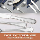 20 Pcs Silverware Set for 4 with Simple Striped Handle Design, Food Grade Stainless Steel Flatware Set, Eating Utensils Sets Include Fork/Knife/Spoon, Reusable Cutlery Set, Dishwasher Safe by CozyNest Decor