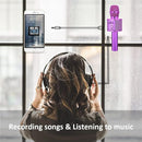 BONAOK Wireless Bluetooth Karaoke Microphone,3-in-1 Portable Handheld Karaoke Mic Speaker Machine Birthday Home Party for PC or All Smartphone (Q37 Purple) by TinyTreasures Baby Boutique