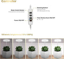 GLOWRIUM Grow Lights for Indoor Plants, Full Spectrum Plant Lights with Clip, Height Adjustable&3 Spectrum Mode, 3/9/12h Automatic Timer, 10 Dimmable Brightness, Mini Halo Grow Lights for Small Plant by GreenHaven Gardens