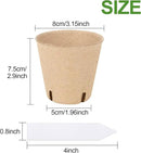 100PCS Peat Pots, 3.15Inch Seed Starting Pots with Drainage Holes Round Nursery Pot, Garden Germination Nursery Pot Bonus 20 Plant Labels by GreenHaven Gardens