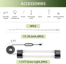 18inch 2 Pack LED Grow Lights - Linkable Grow Lights for Indoor Plants, Full Spectrum Plant Lights Plug and Hanging Design with Auto On/Off Timer Hanging Grow Light from Seedling to Flowering by GreenHaven Gardens