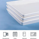 Delling Large Serving Platter, 16" x 9.5" Large Serving Tray, White Rectangular Porcelain Platters for Serving Food, Serving Trays for Party, Entertaining, Appetizer, Charcuterie, Snack - Set of 3 by CozyNest Decor