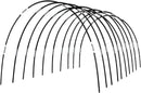 Greenhouse Hoops Grow Tunnel, 10 Sets of 7FT Garden Hoops for Raised Beds, Rust-Proof Fiberglass Frame for Garden Netting, Greenhouse Kit, Plant Shade Cloth, Plant Row Cover, 50 pcs by GreenHaven Gardens