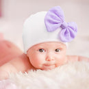 BQUBO Newborn Baby Hats Mittens Set Hospital Hat Beanie Infant Bow Hats Baby Gloves No Scratch Mittens for 0-6 Months by TinyTreasures Baby Boutique