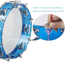 ENNBOM Tambourine Adjustable Tone Hand Drum Double Row Metal Jingles Hand Bell Performance Level Handheld Percussion (Blue) by TinyTreasures Baby Boutique