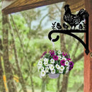 peacoblue Iron Plant Hangers Hooks for Outdoor Indoor Hanging Plants Flower Fern Pots Lantern Bird Feeder 12"x15" Weather Resistant Metal Wall Holder for Porch Garden Farmhouse(Hen and Chicks) by GreenHaven Gardens