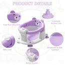 Baby Bath Seat for Babies 6 Months & up, Non-Slip Toddler Bath Seats for Babies Sitting Up, Safe Infant & Newborn Bathtub Chair with 4 Suction Cups & Soft Cushion for Shower,Lavender by TinyTreasures Baby Boutique