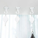 Sungmor Heavy Duty Ceiling Hooks - 3PC White Cast Iron Antique Decorative Hooks for Hanging Plants, Planters, Wind Chimes, Lanterns by GreenHaven Gardens