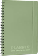 Undated Monthly Planner - 18 Month Calendar Planner Book for School, Office and Home - Hardcover Blank Planners for Goals, Tasks and Dates - B5(6.9" x 9.8") Green by TinyTreasures Baby Boutique