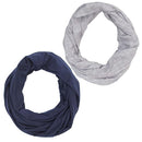 LK Baby 2pk Infinity Nursing Scarf Breastfeeding Cover Ultra Soft (Grey/Navy) by TinyTreasures Baby Boutique
