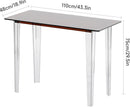 Acrylic Desk, Modern Study Table for Home Office - Extended Surface Multi-Purpose Console & Entryway Table, Sturdy Lightweight Design (42.5-inch, Yellowtea) by CozyNest Decor