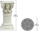 Design Toscano Corinthian Pedestal Column Plant Stand, Medium 29 Inch Tall, Cast Stone Resin, Antique Stone Finish by GreenHaven Gardens