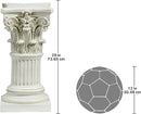 Design Toscano Corinthian Pedestal Column Plant Stand, Medium 29 Inch Tall, Cast Stone Resin, Antique Stone Finish by GreenHaven Gardens