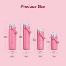 Insulated Water Bottle with Straw Stainless Steel Water Bottle, Leak-Proof, BPA-Free, Double Wall Vacuum Keeps Cold for 24 Hours for Sports, Travel, School (18 oz, Tulip) by CozyNest Decor