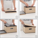 PRANDOM Storage Bins with Lids [3-Pack] Jute Fabric Foldable Storage Boxes Organizer Containers Baskets Cube with Cover for Home Bedroom Closet Office Nursery khaki（11.4X8.6X6.7 by TinyTreasures Baby Boutique