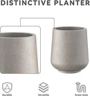 Kante 15.3"+11.6"+8.2" Dia Round Concrete Planter, Large Outdoor Indoor Planter Pots Containers with Drainage Holes and Rubber Plug for Home Garden Patio, Weathered Concrete by GreenHaven Gardens