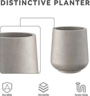 Kante 15.3"+11.6"+8.2" Dia Round Concrete Planter, Large Outdoor Indoor Planter Pots Containers with Drainage Holes and Rubber Plug for Home Garden Patio, Weathered Concrete by GreenHaven Gardens