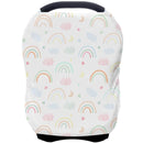 Car Seat Covers for Babies - Multi- use Nursing Carseat Canopy, Breastfeeding Covers, Baby Shower Gifts for Boys and Girls (Rainbow) by TinyTreasures Baby Boutique