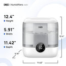 Dreo 6L Humidifiers for Bedroom, Quiet Supersized Cool Mist Ultrasonic Humidifier with Diffuser, 60 Hour Runtime for Home, Nursery, Plant, Gray by TinyTreasures Baby Boutique