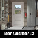 GORILLA GRIP 100% Waterproof All-Season WeatherMax Doormat US Designed Natural Rubber, Stain and Fade Resistant, Low Profile Indoor Outdoor Door Mats, Easy Clean Patio Mat, 17x29, Light Gray by CozyNest Decor