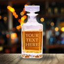 Gifts Inscribed Custom Text Whiskey Decanter Bottle (750 ml) - Personalized Font Glass Liquor Decanter Set - Customized Glassware - Engraved Whisky Glassware Gift for Wedding Anniversary Birthday Dad by CozyNest Decor