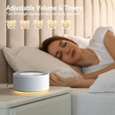 Kipcush White Noise Sound Machine with Nursery Lamp, Mood Lighting, 7 Colour Night Light, 30 Soothing Sounds for Baby/Adult. Timer, Plug in, Memory Function, Touch Control by TinyTreasures Baby Boutique