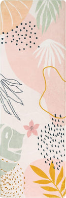 Lahome Pink Washable Runner Rug - 2x6 Non-Slip Throw Hallway Runner Rugs Low-Pile Soft Bedroom Kitchen Runner Rug Boho Botanical Print Carpet Runner for Laundry Room Entryway Bathroom Living Room by TinyTreasures Baby Boutique