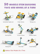 50-in-1 STEM Building Toys for Kids Aged 6-12: 50 Models Science Educational Engineering Blocks Project Kit, Creative Learning Activities for Boys & Girls, for Ages 6-8 8-12 by TinyTreasures Baby Boutique