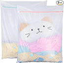 Large Mesh Laundry Bags, 2 Pack 35 in x 27 in Washable Fine Net Washing Machine Bags for Delicates, Blankets, Comforters, Bedding, Clothing, Toys, Pet Items by TinyTreasures Baby Boutique
