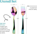 Ahimsa Stainless Steel Kids Utensils - Kids Fork and Spoon Set, Pediatrician Designed Rainbow Silverware Set, 100% BPA Free & Dishwasher Safe (Rainbow) by CozyNest Decor
