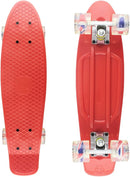 Skateboards Complete 22 Inch Mini Cruiser Retro Skateboard for Kids Boys Youths Beginners by TinyTreasures Baby Boutique