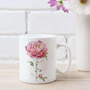 Flower Design Mug With Custom Name, Unique Peony Flower Ceramic Cup, Customized Flower Lover Coffee Mug, Personalized Peony Themed Decorative Cup, Novelty Peony Accent Mug 11oz 15oz by CozyNest Decor