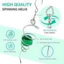 Wind Spinner Gazing Ball Spiral Tail,Decorative Wind Spinner 11inch Tail and 2 inch Glass Orb. Indoor Outdoor Wind Spinner Tail Sun Catcher Garden Decoration-13 inch Height(Green) by GreenHaven Gardens