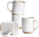LE TAUCI Coffee Mugs 15 oz,Ceramic Mug Set, Coffee Cups for Latte, Hot Tea, Cappuccino, Mocha, Cocoa, Dishwasher Safe, Suit For Housewarming Wedding- 3.5 inch, Set of 4, Arctic White by CozyNest Decor